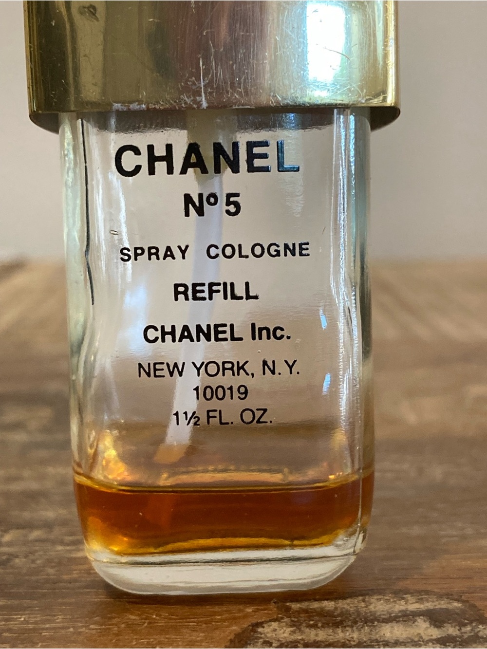 Vintage CHANEL No.5 Spray Cologne Refill Black & Gold Very Poor Condition - Picture 13 of 16